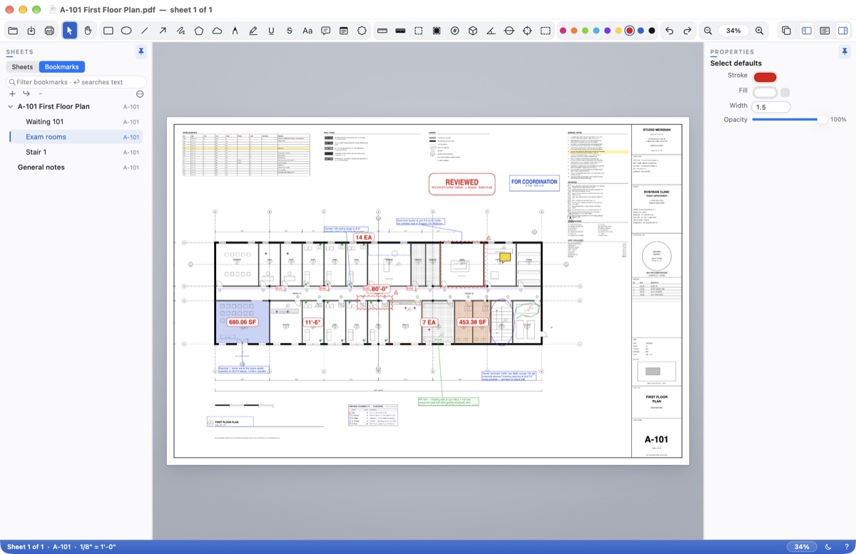 The sidebar with the Sheets, Set and Bookmarks tabs