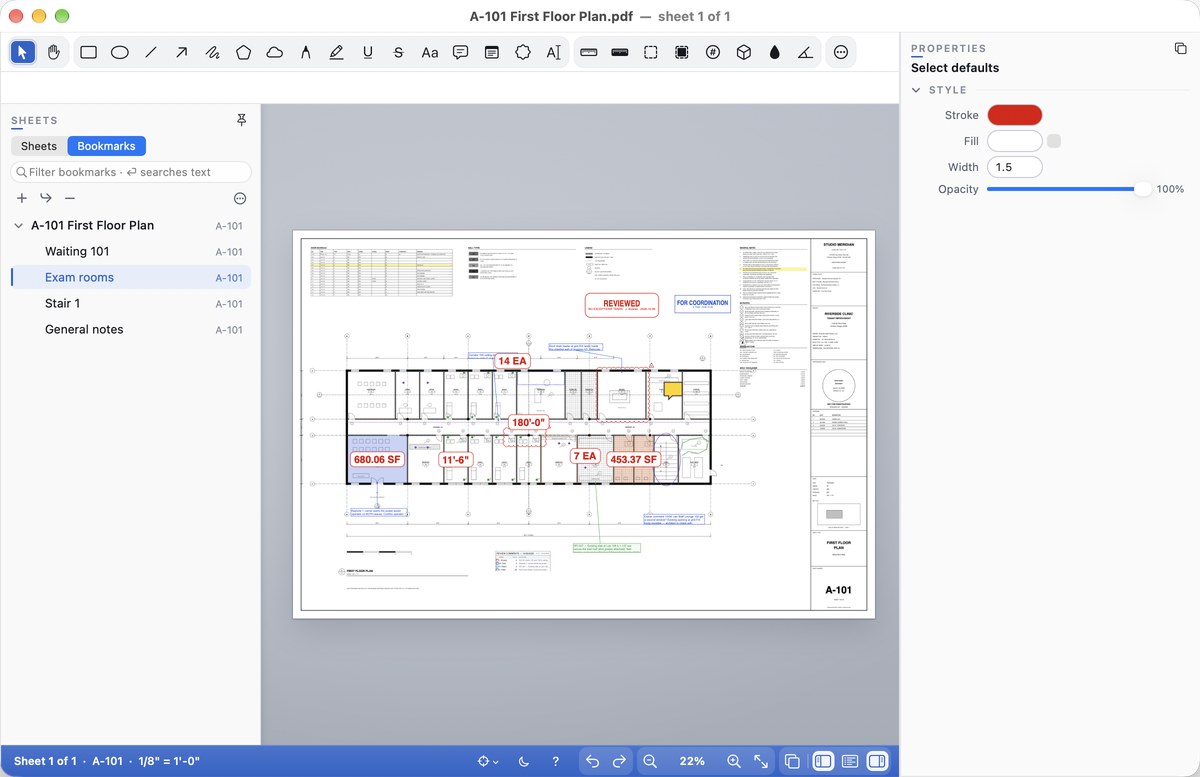 The sidebar with the Sheets, Set and Bookmarks tabs