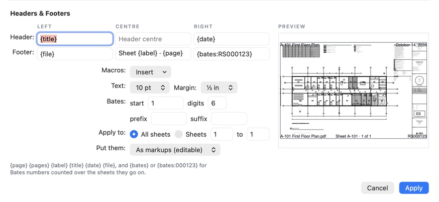 Headers & Footers