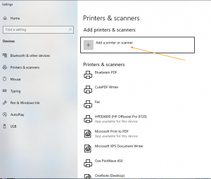 add printer or scanner
