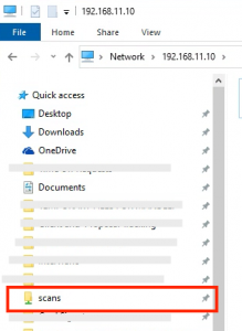 how to access scanned folder