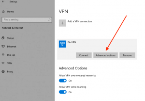 add vpn connection